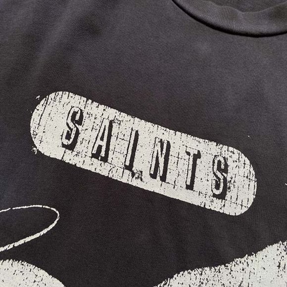 Saint Michael  Sheep and Lion  Short Sleeve Washed Black - Picture 11 of 14